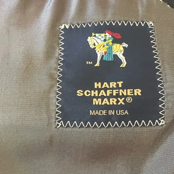 Like New Hart Schaffner Marx Gray Wool and Silk Blazer Size 44L